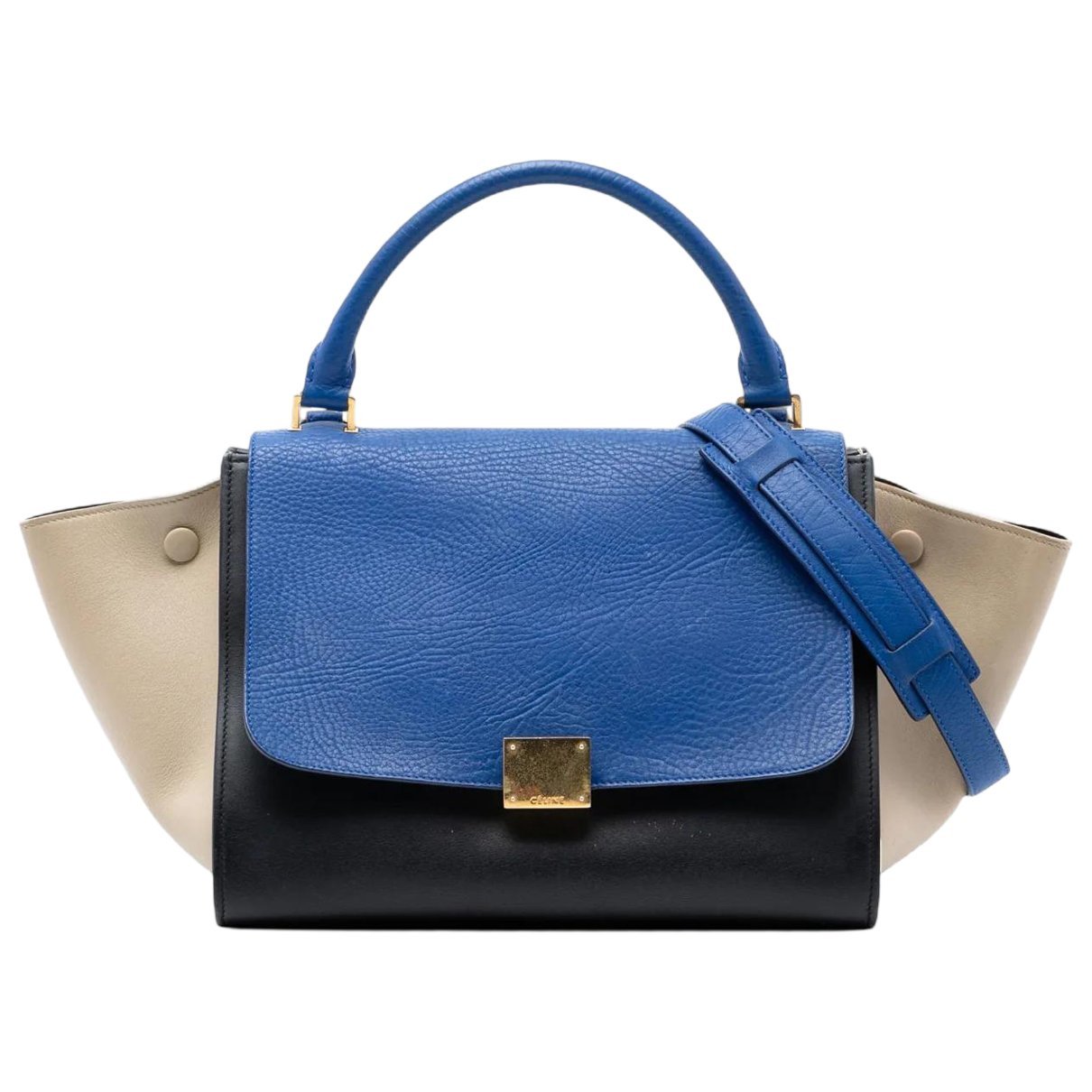 Trapèze leather satchel