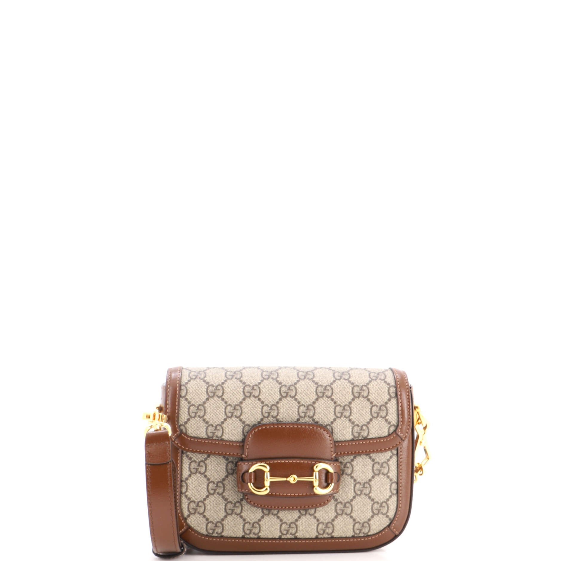 Horsebit 1955 Shoulder Bag GG Coated Canvas with Leather Mini