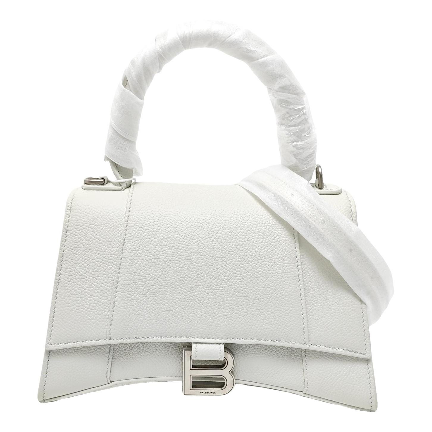 Hourglass leather handbag