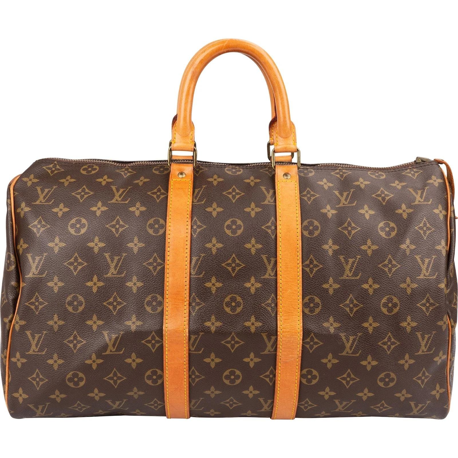 Keepall leather travel bag