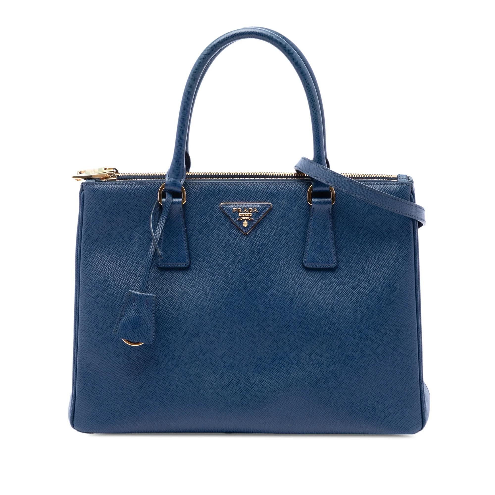 Double leather handbag