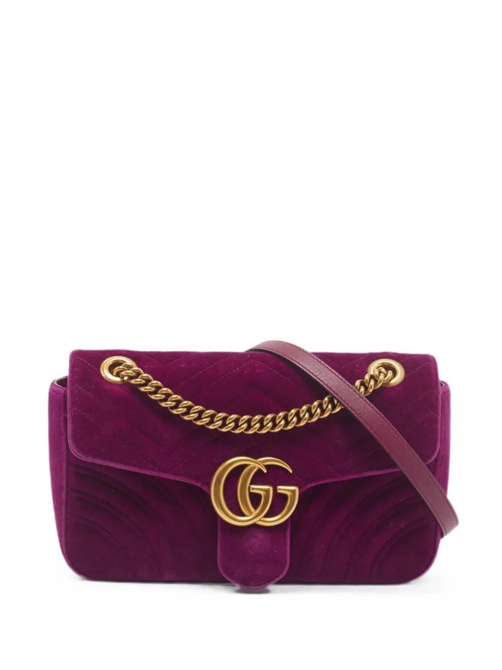 small GG Marmont velvet shoulder bag