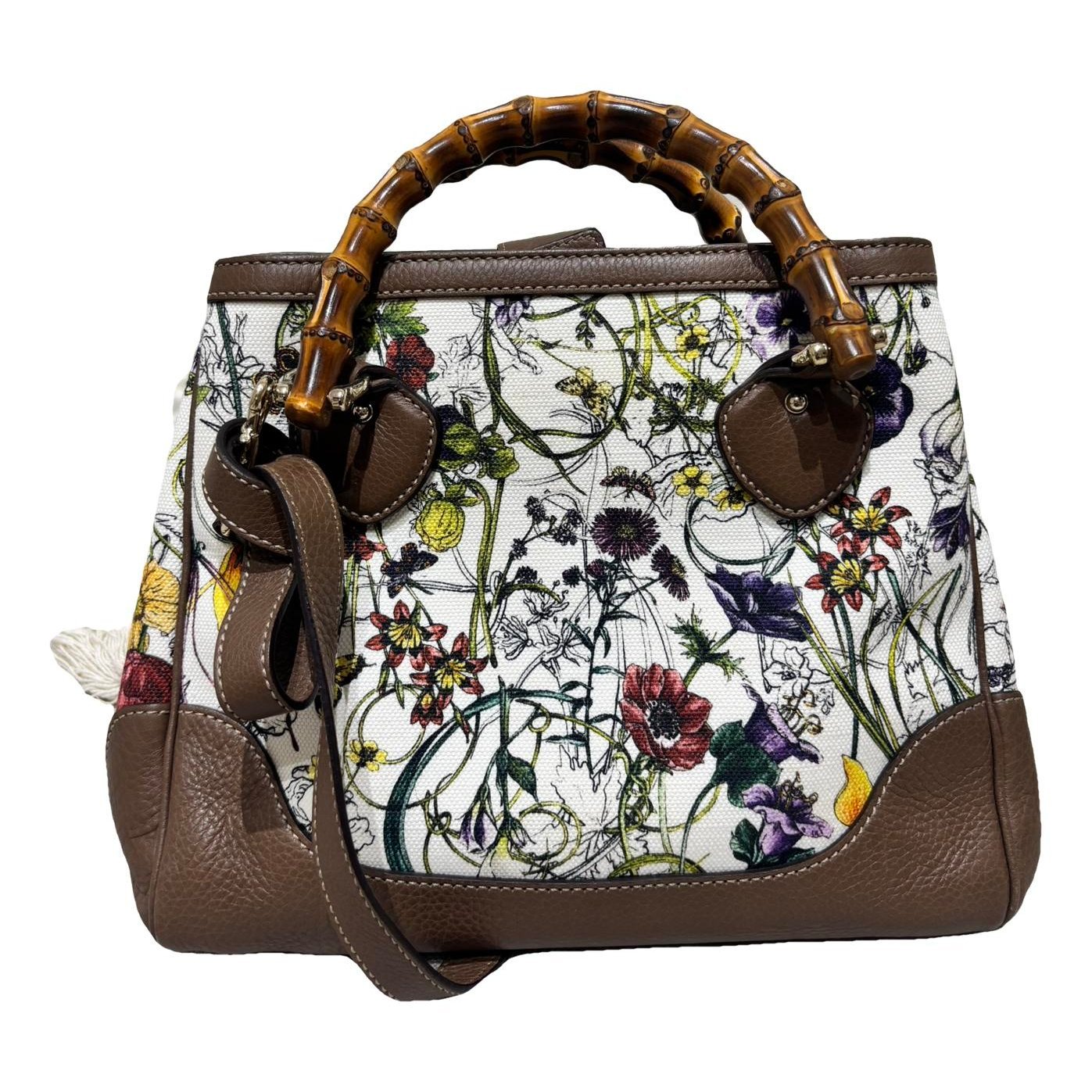 Bamboo Shopper leather handbag