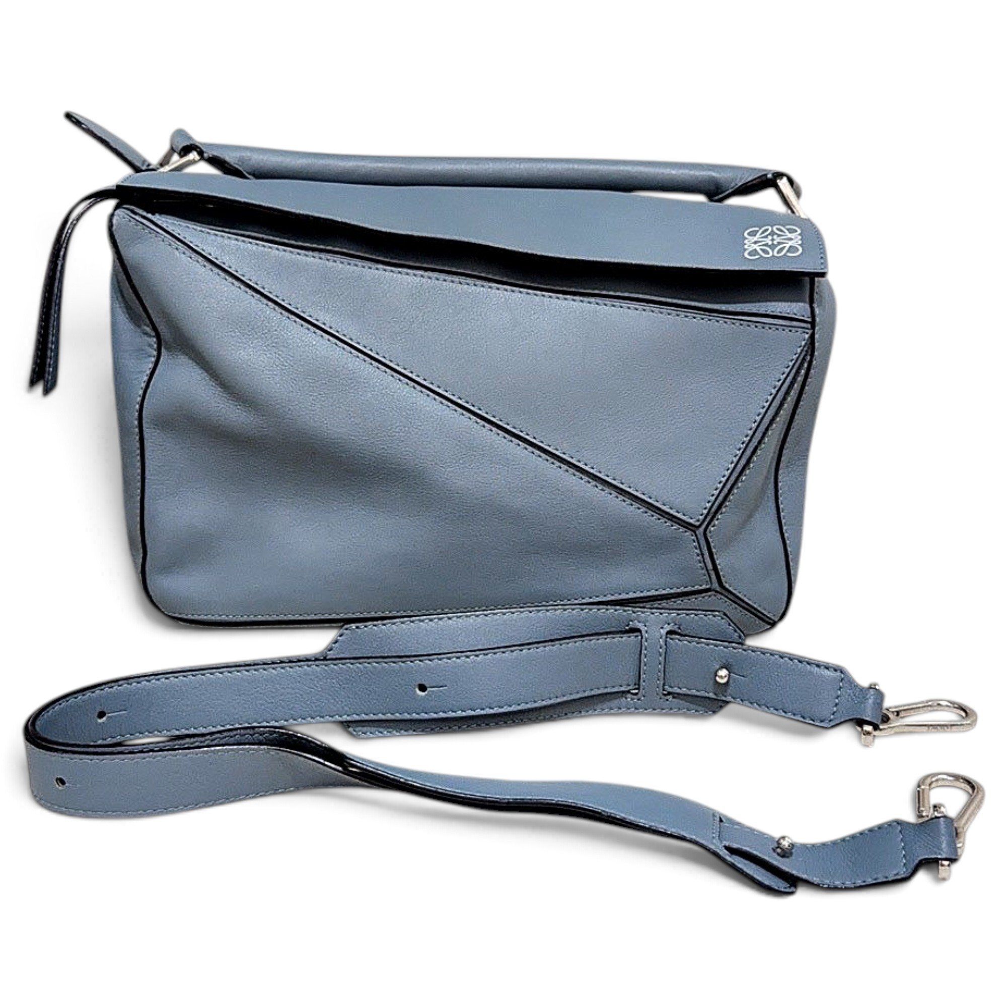Puzzle leather handbag