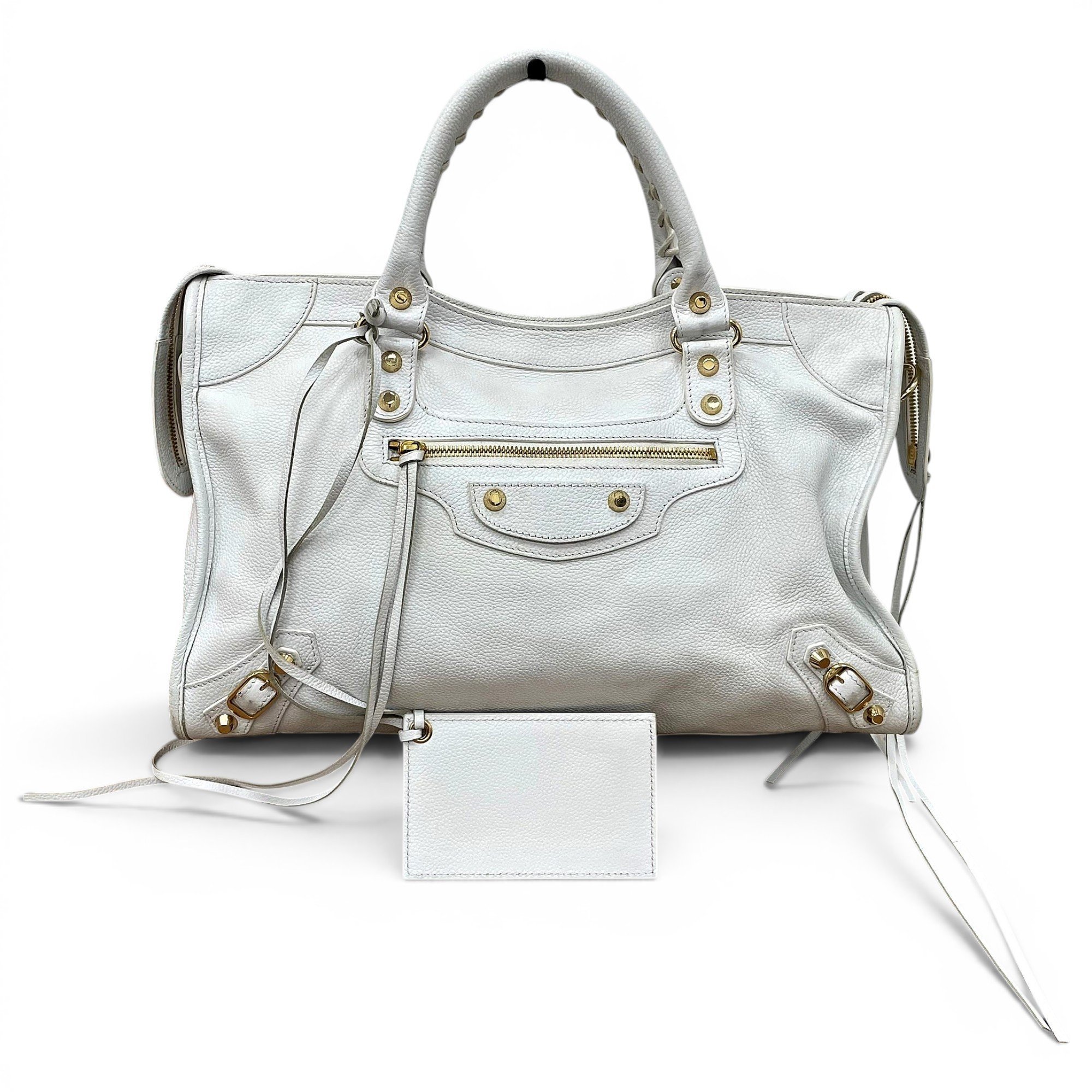 City leather handbag