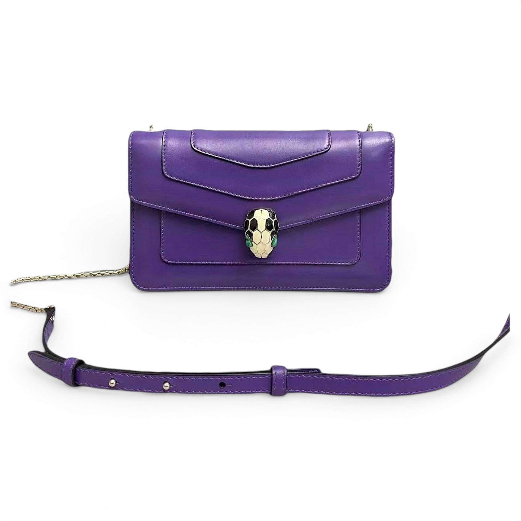Serpenti leather handbag
