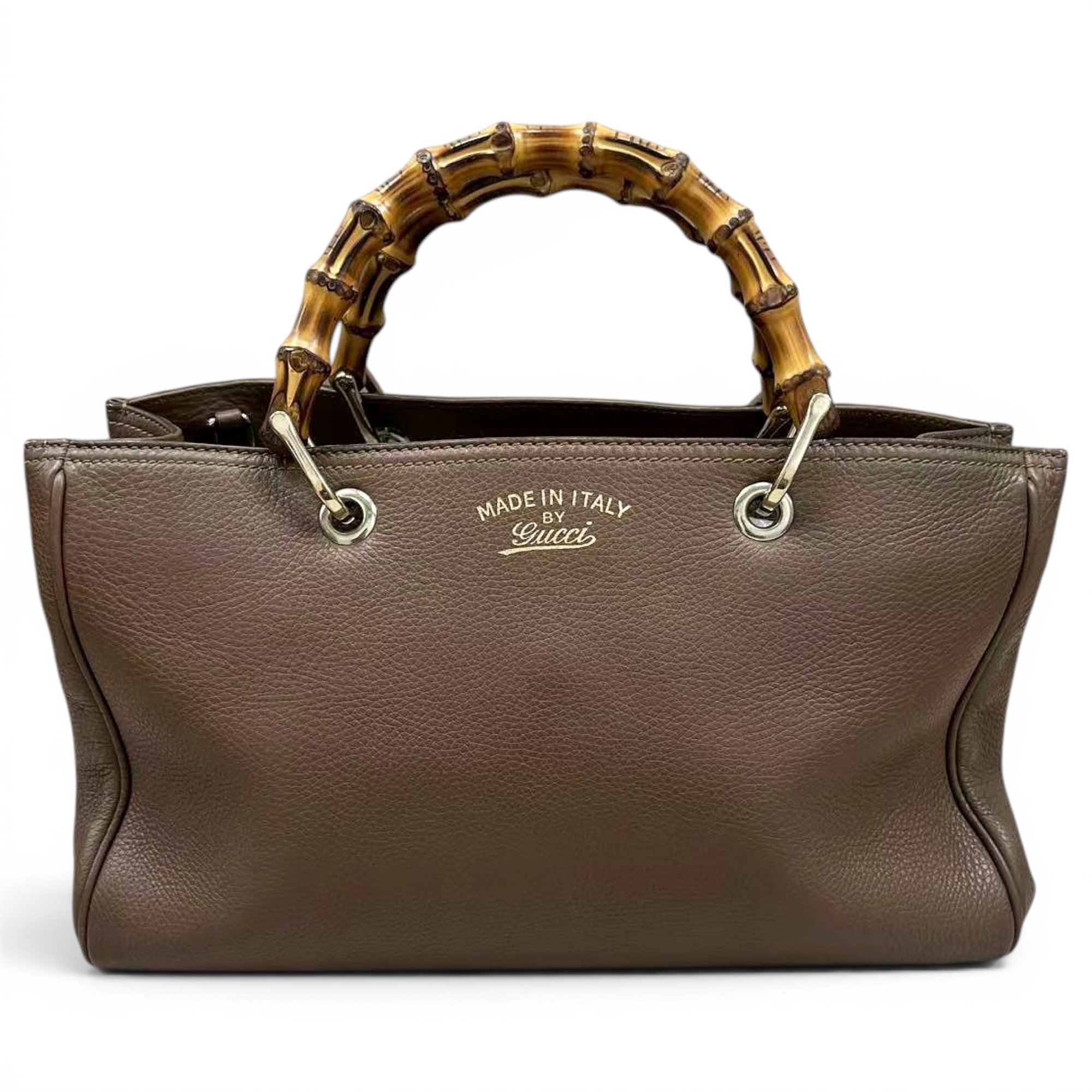 Bamboo Shopper leather handbag