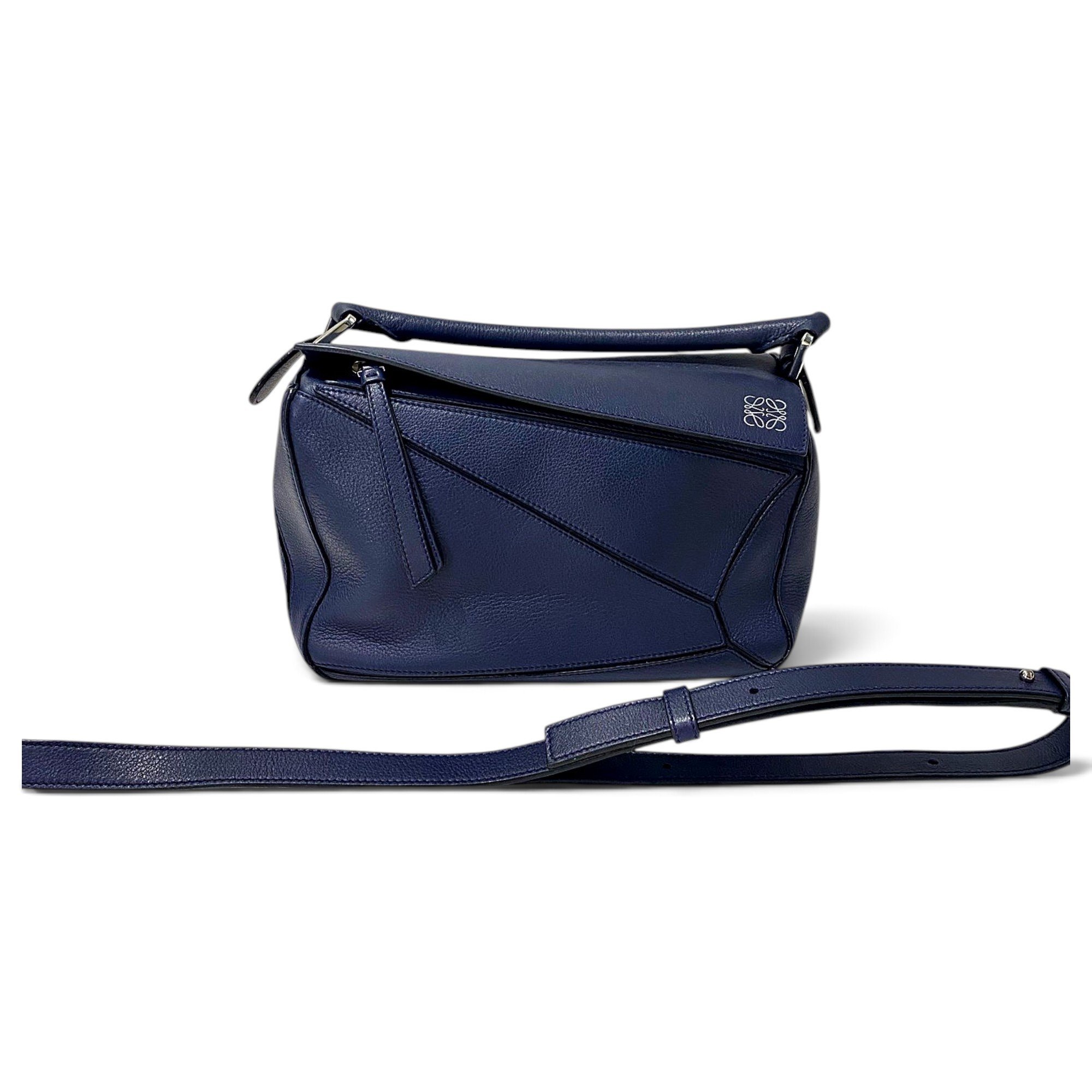 Puzzle leather handbag