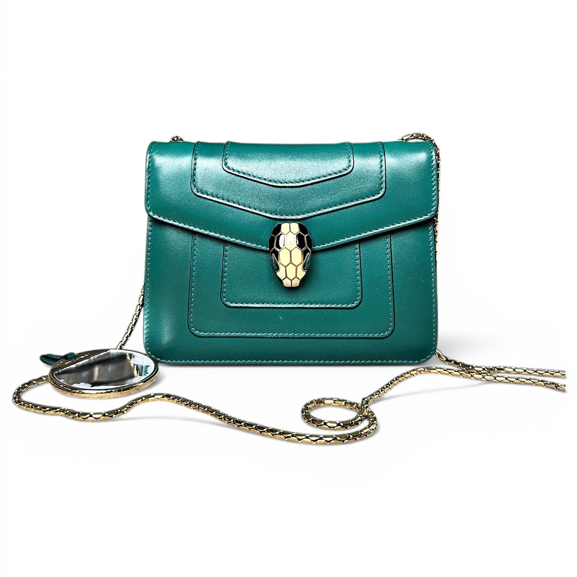 Serpenti leather handbag