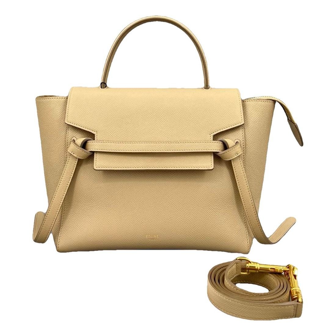 Belt leather handbag