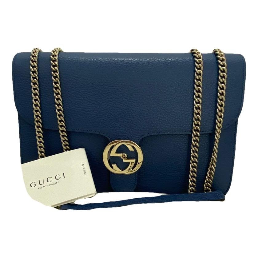 Interlocking leather handbag