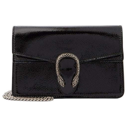 Dionysus Super Mini patent leather crossbody bag