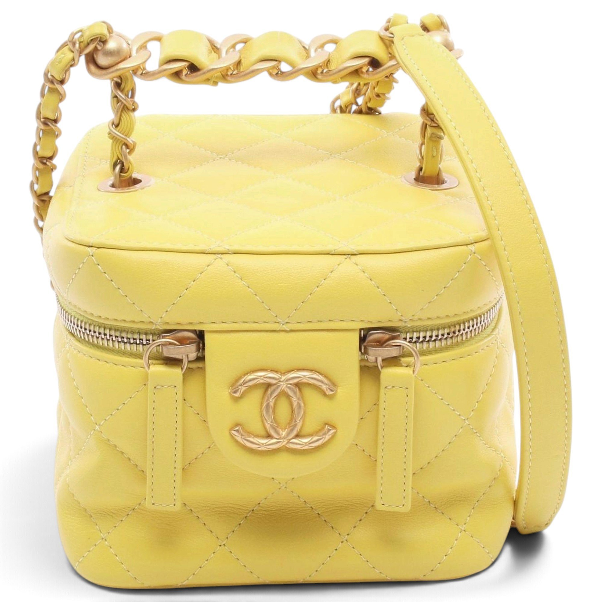 Vanity leather handbag