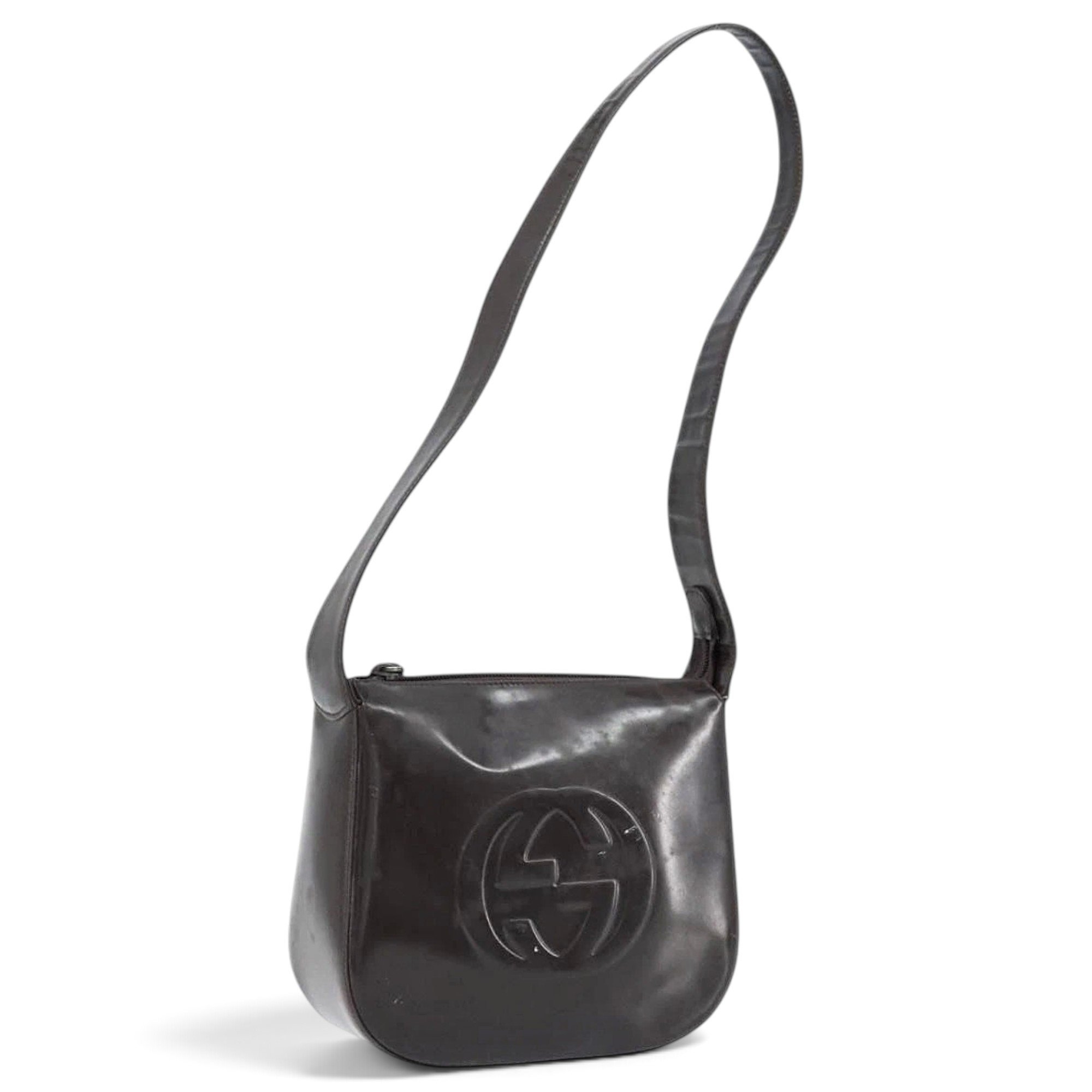 Patent leather handbag
