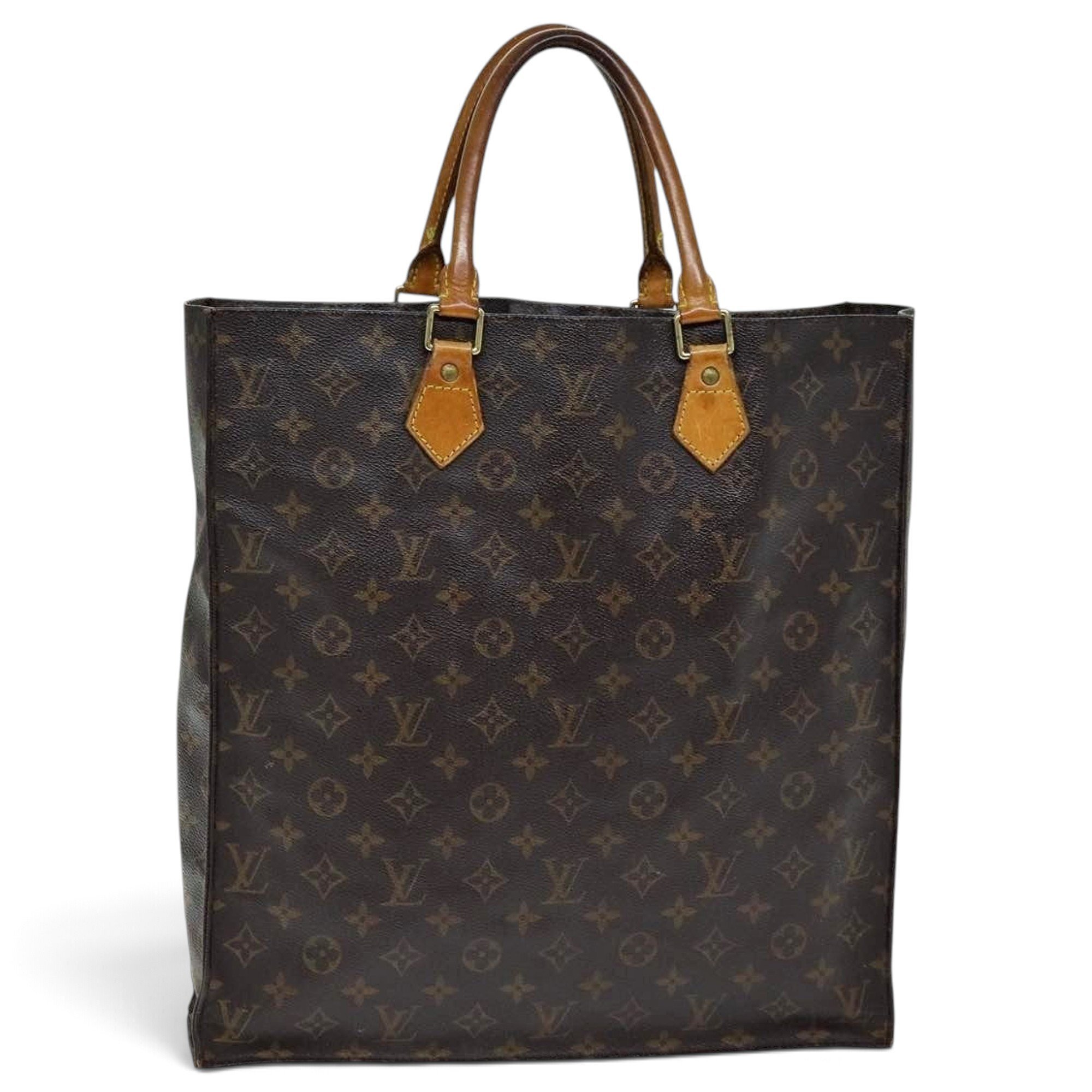 Plat leather handbag