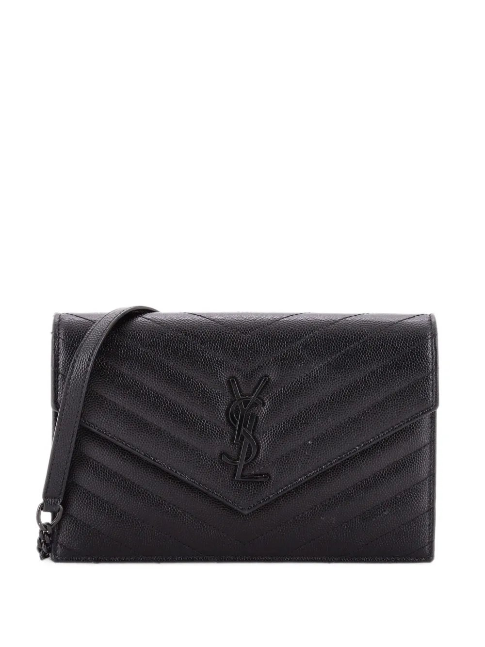 Classic Monogram Wallet on Chain Matelasse Chevron Leather Small crossbody bag