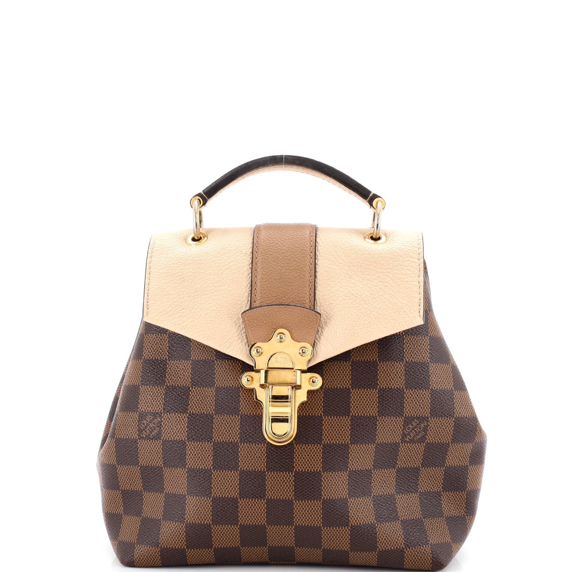 Clapton Backpack Damier and Leather