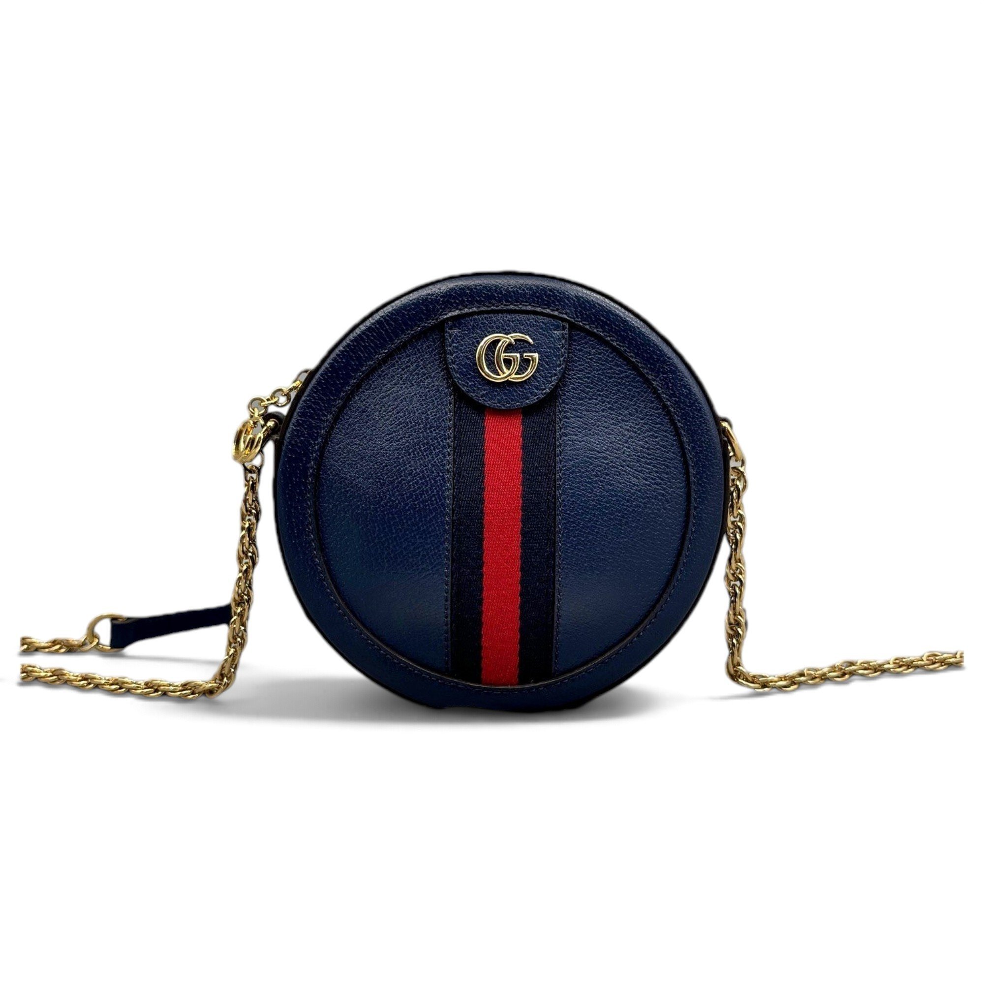 Ophidia Round leather handbag