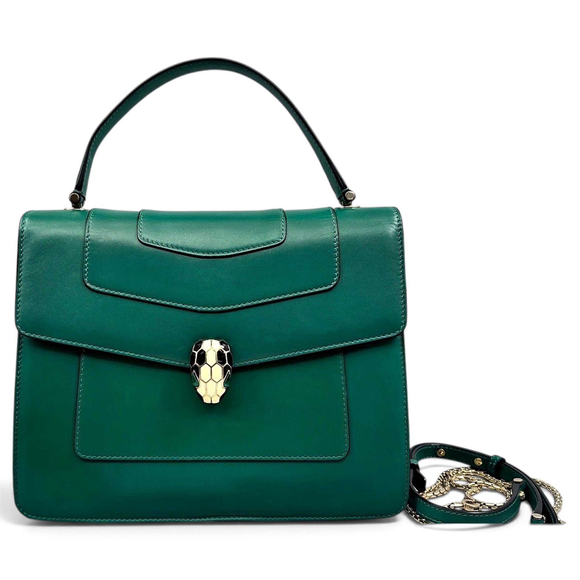Serpenti leather handbag