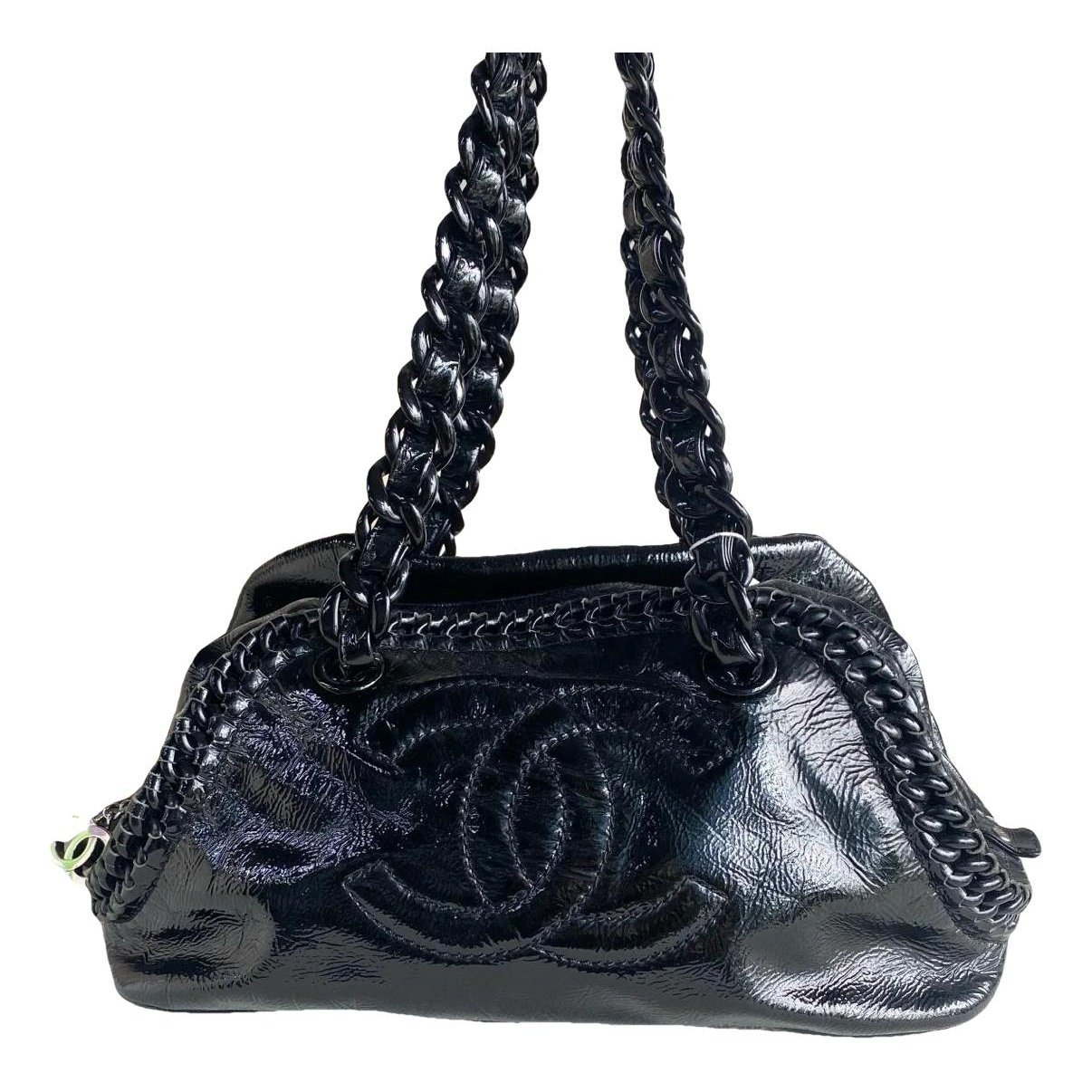 Patent leather bowling bag