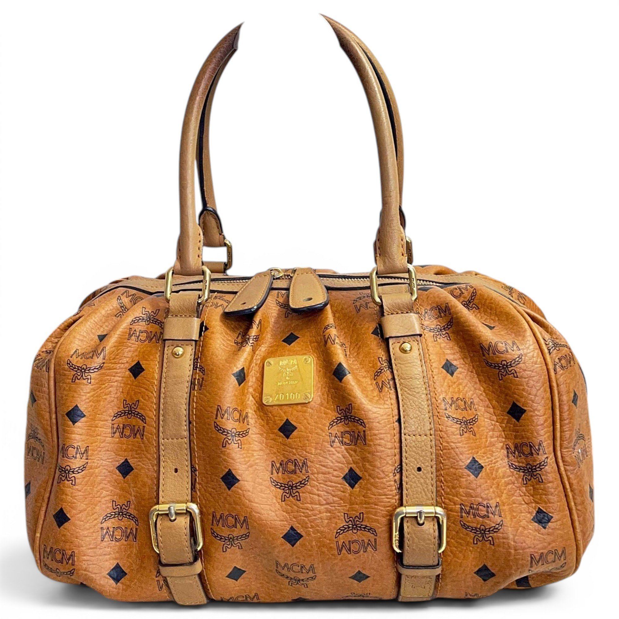 MCM Boston leather satchel