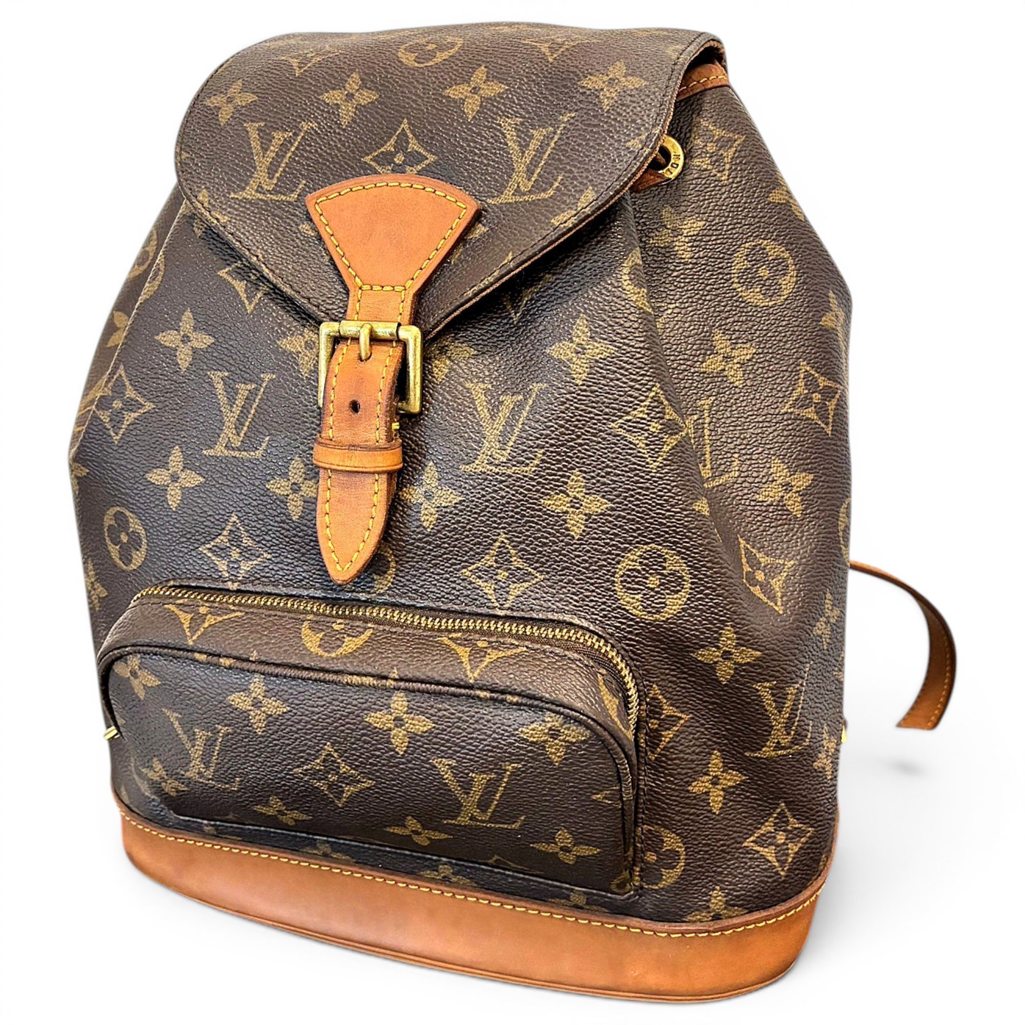 Montsouris Vintage leather backpack