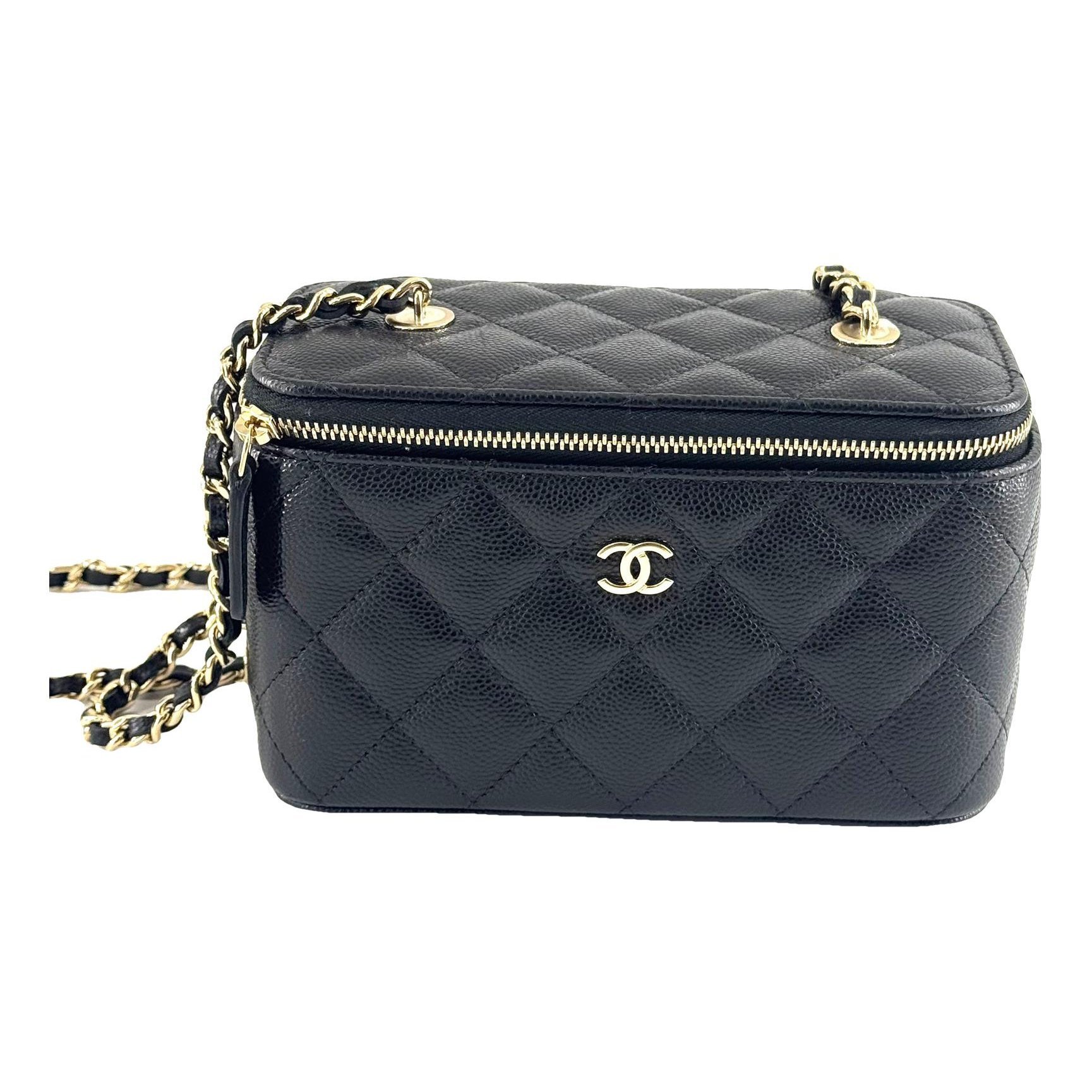 Vanity leather handbag
