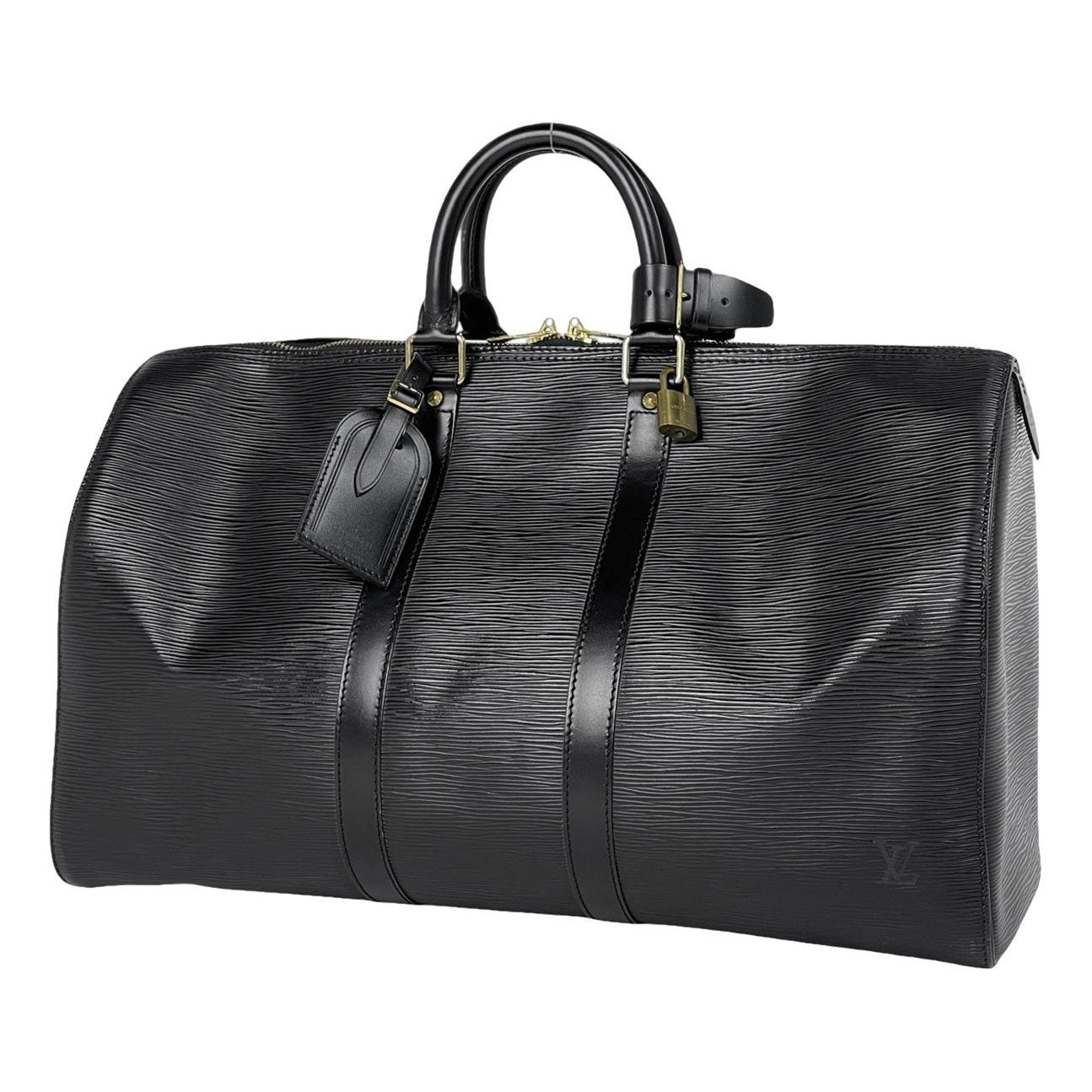 Keepall leather travel bag