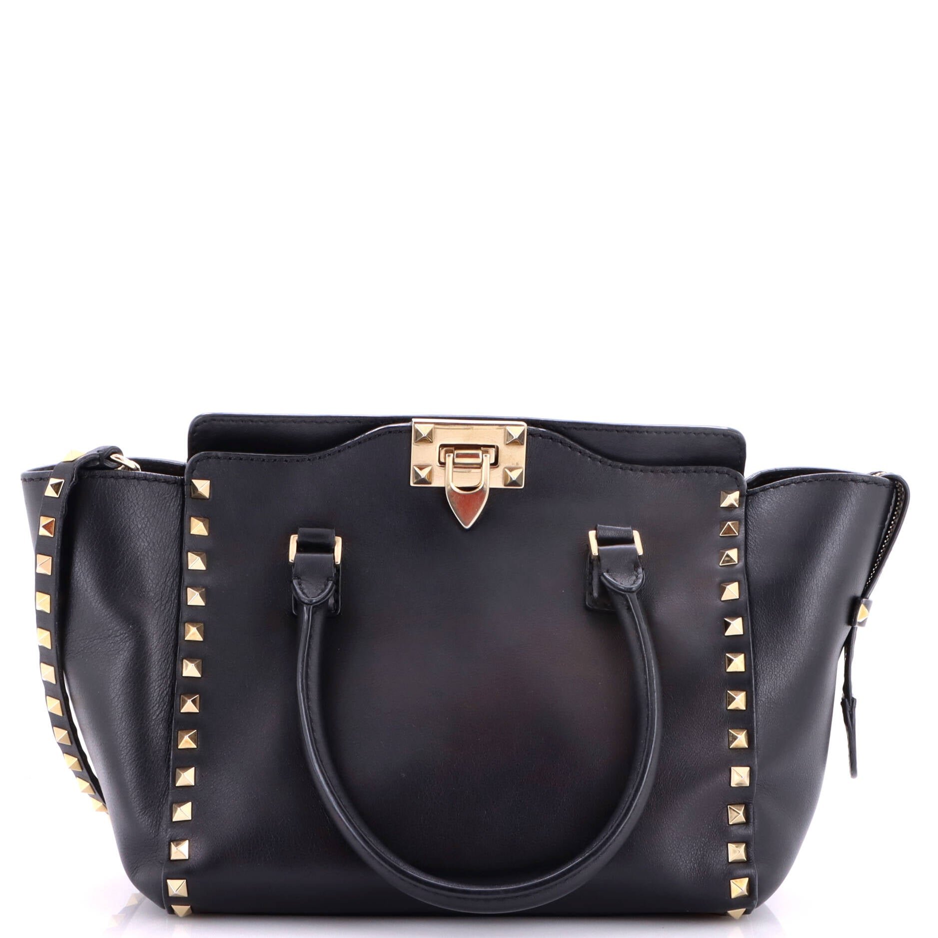 Rockstud Tote Rigid Leather Small