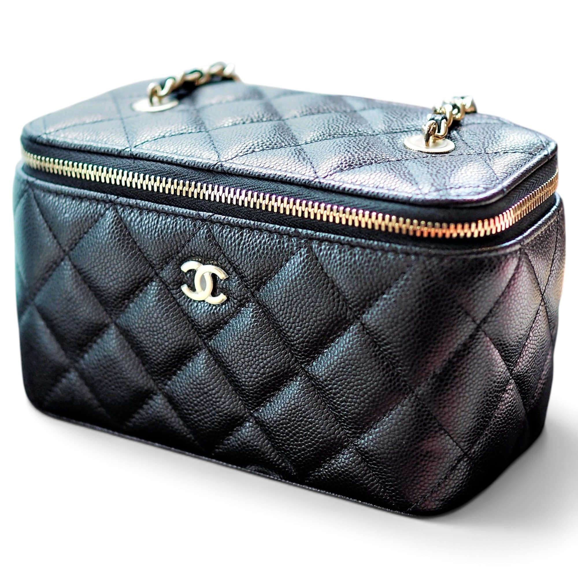 Vanity leather handbag
