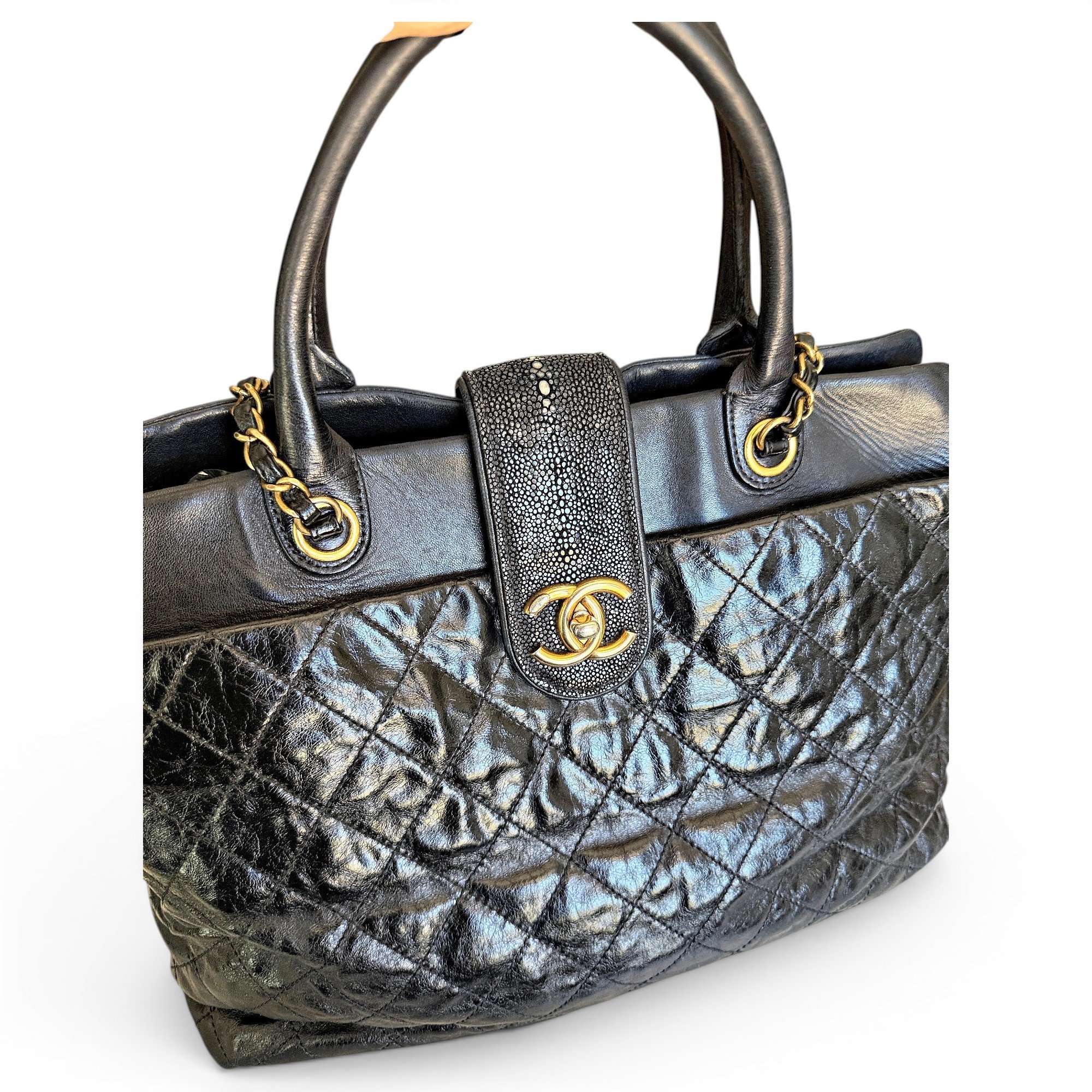 Leather tote