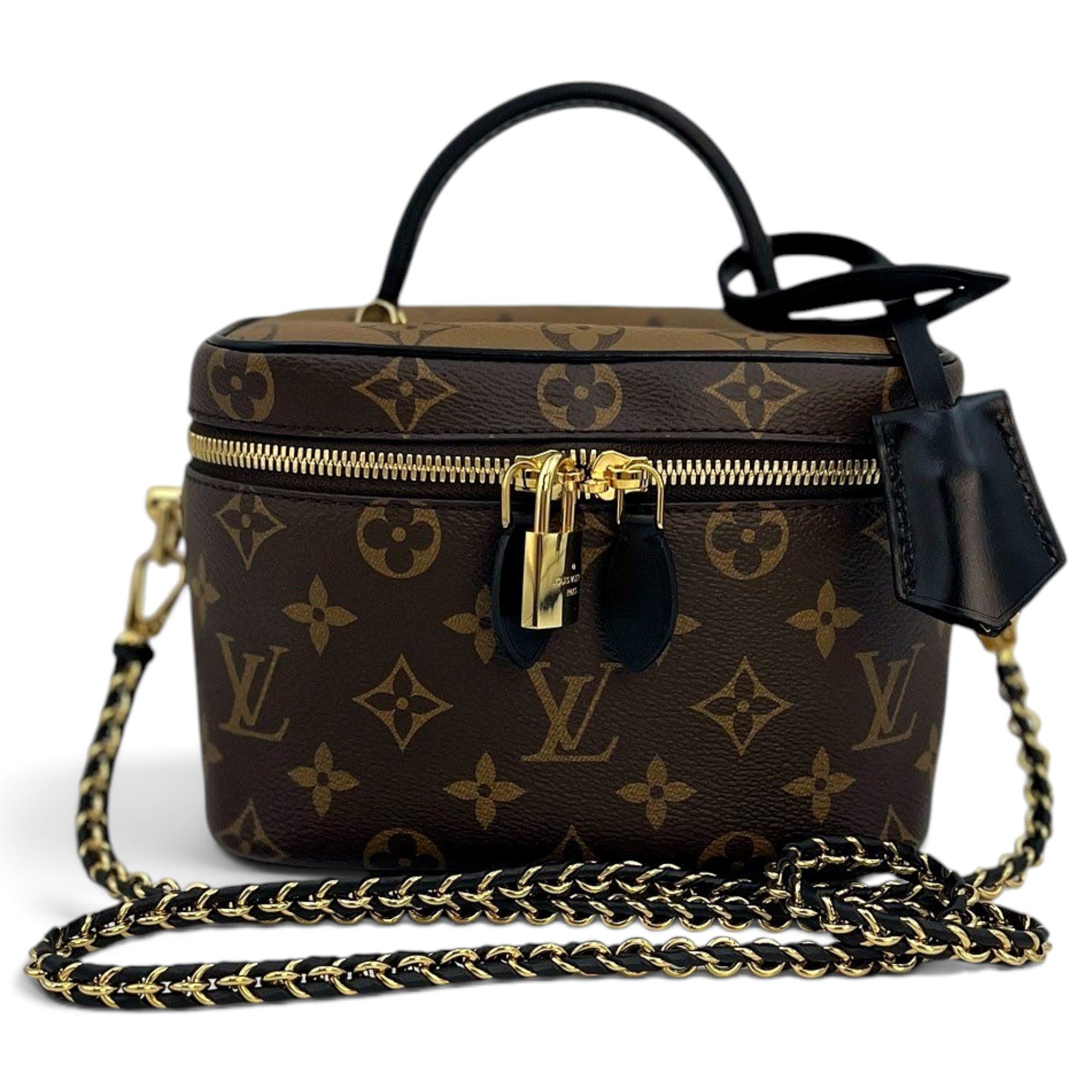 Vanity leather handbag