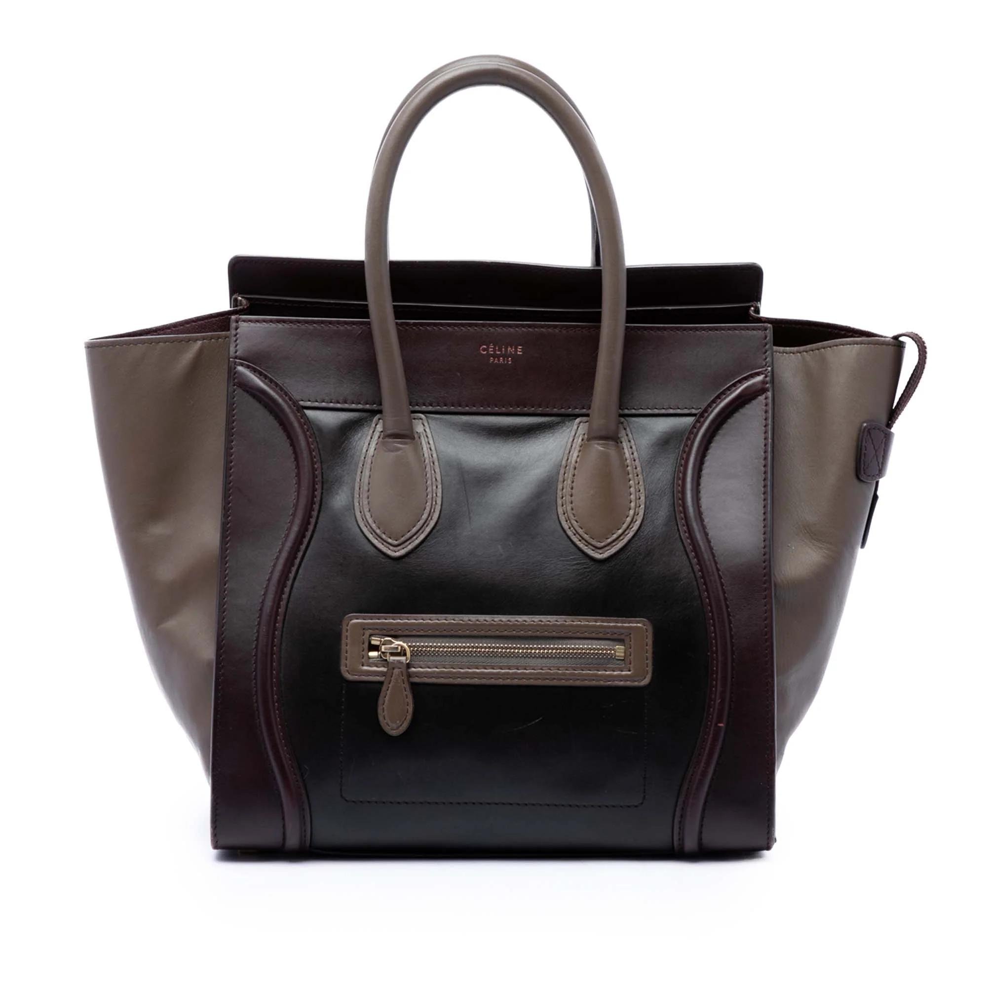 Luggage pony-style calfskin handbag