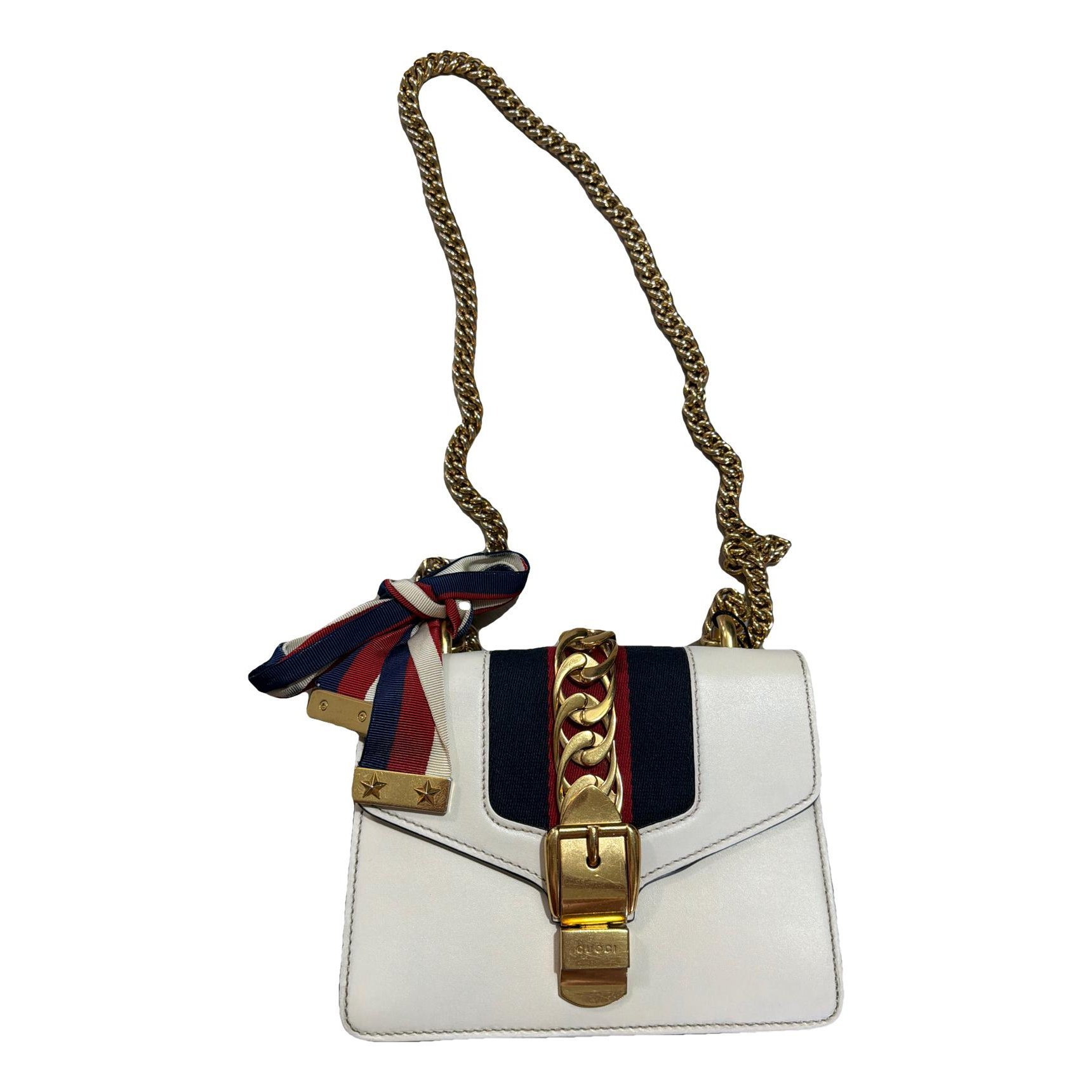 Sylvie Flap Chain leather crossbody bag