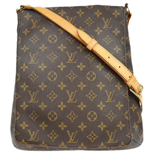 Musette cloth handbag