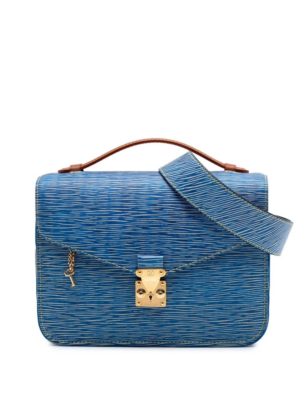 2017 Epi Denim and Reverse Monogram Pochette Metis satchel