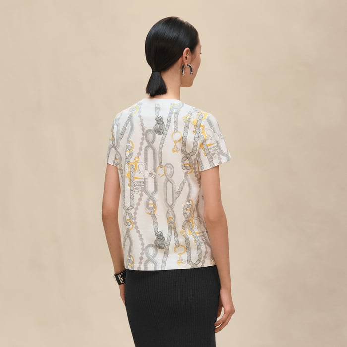 Blanc "Palefroi Remix" Straight T-shirt