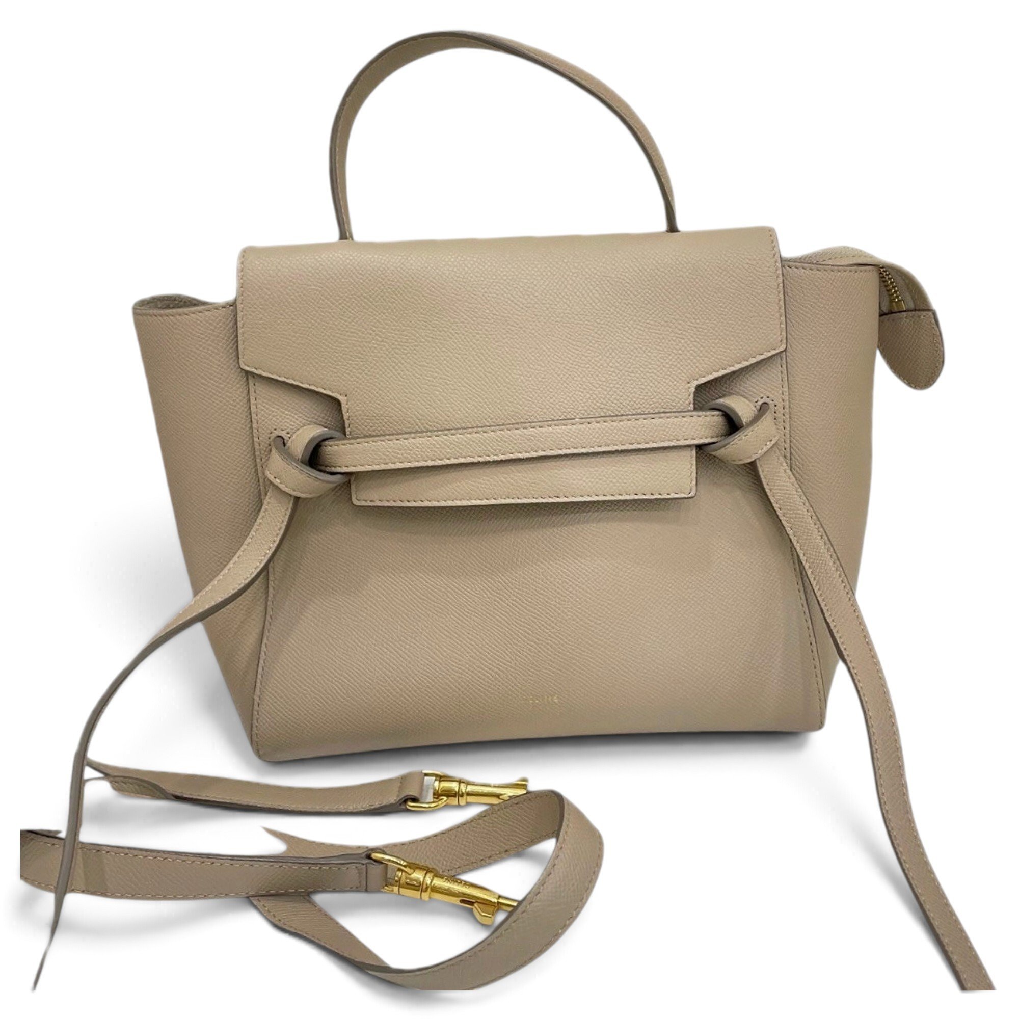 Belt leather handbag