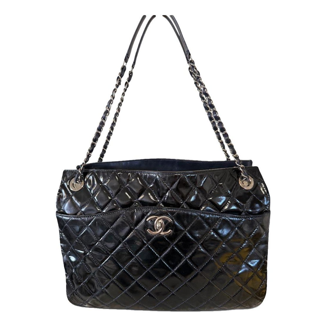 Patent leather handbag