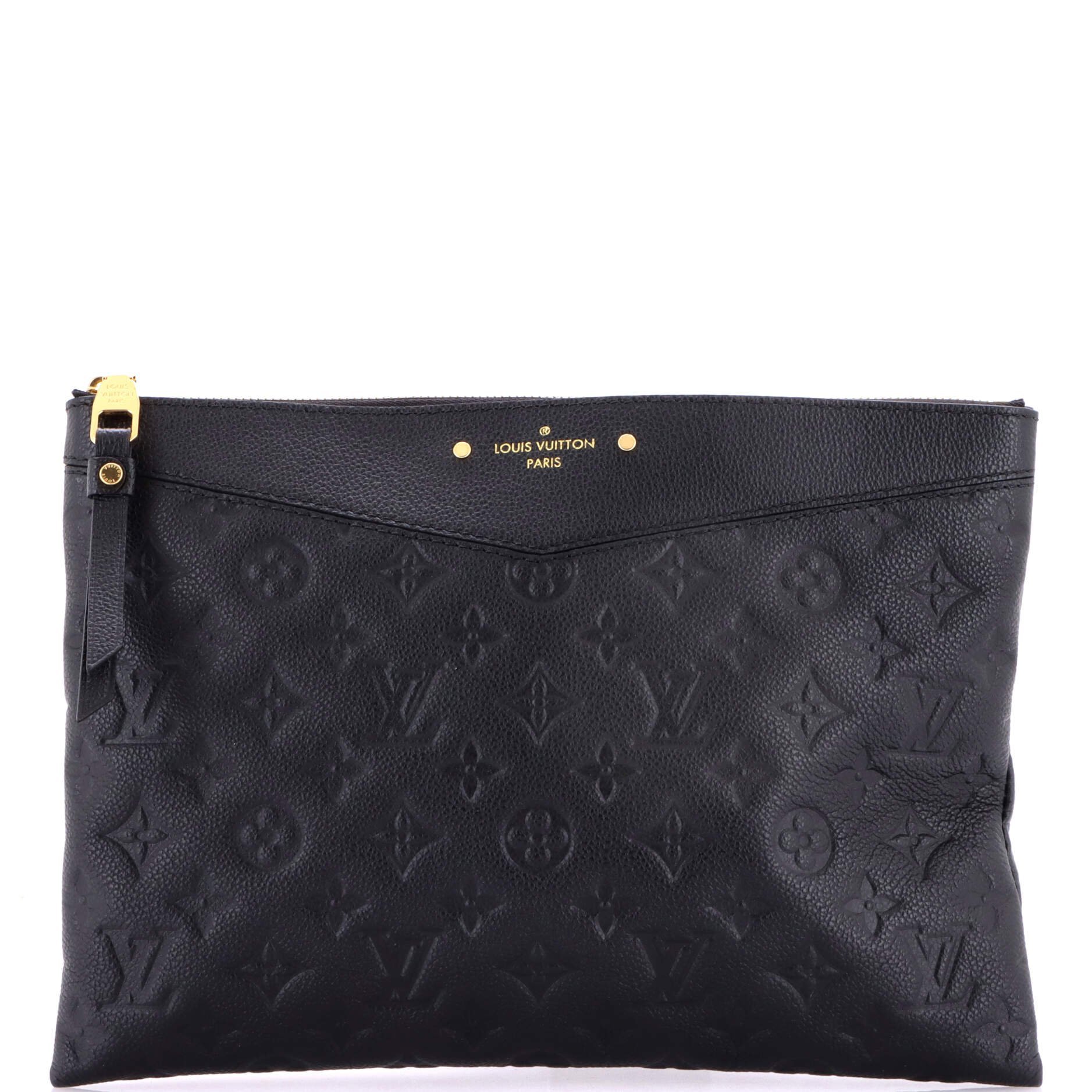 Leather clutch bag