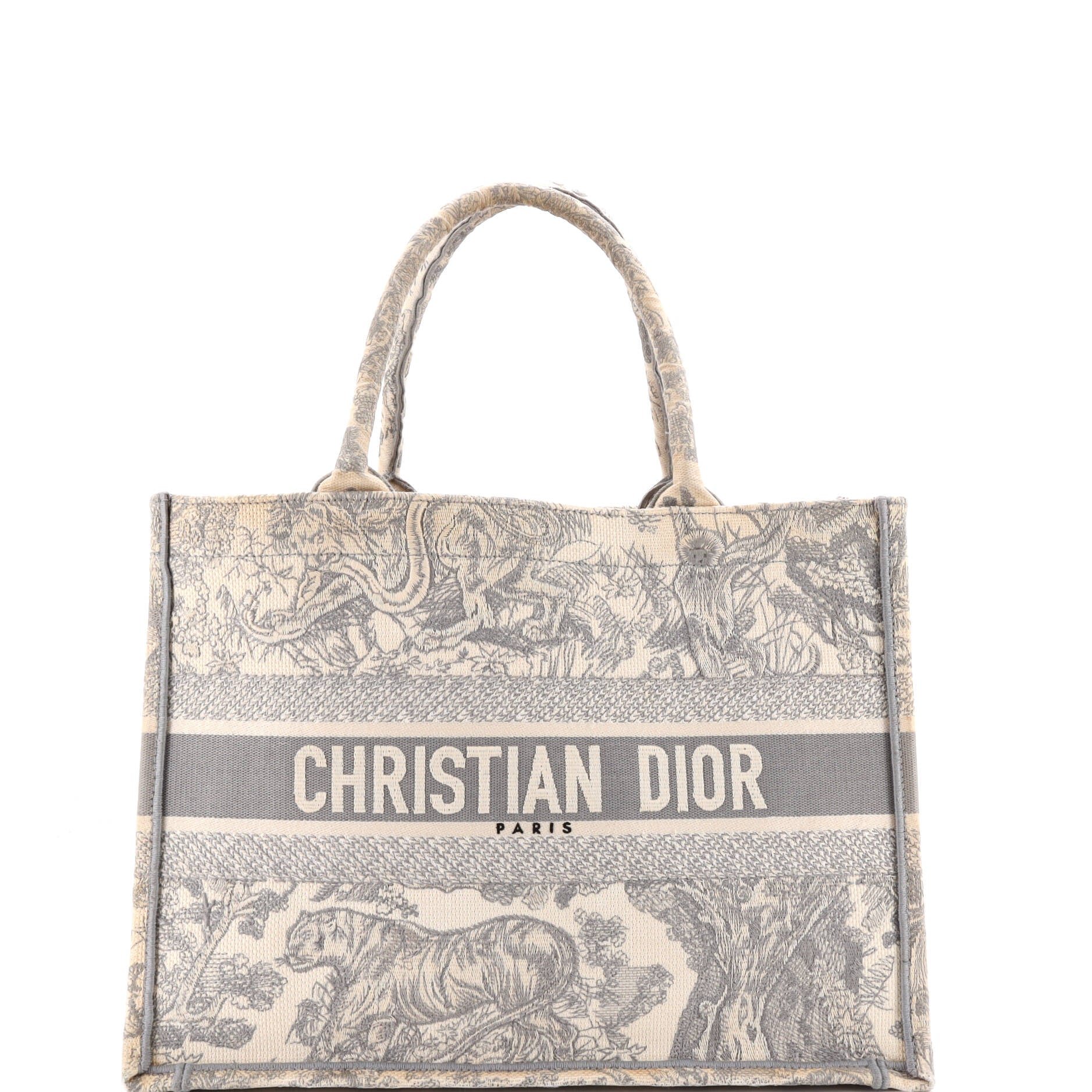 Dior Book Tote Embroidered Canvas Medium