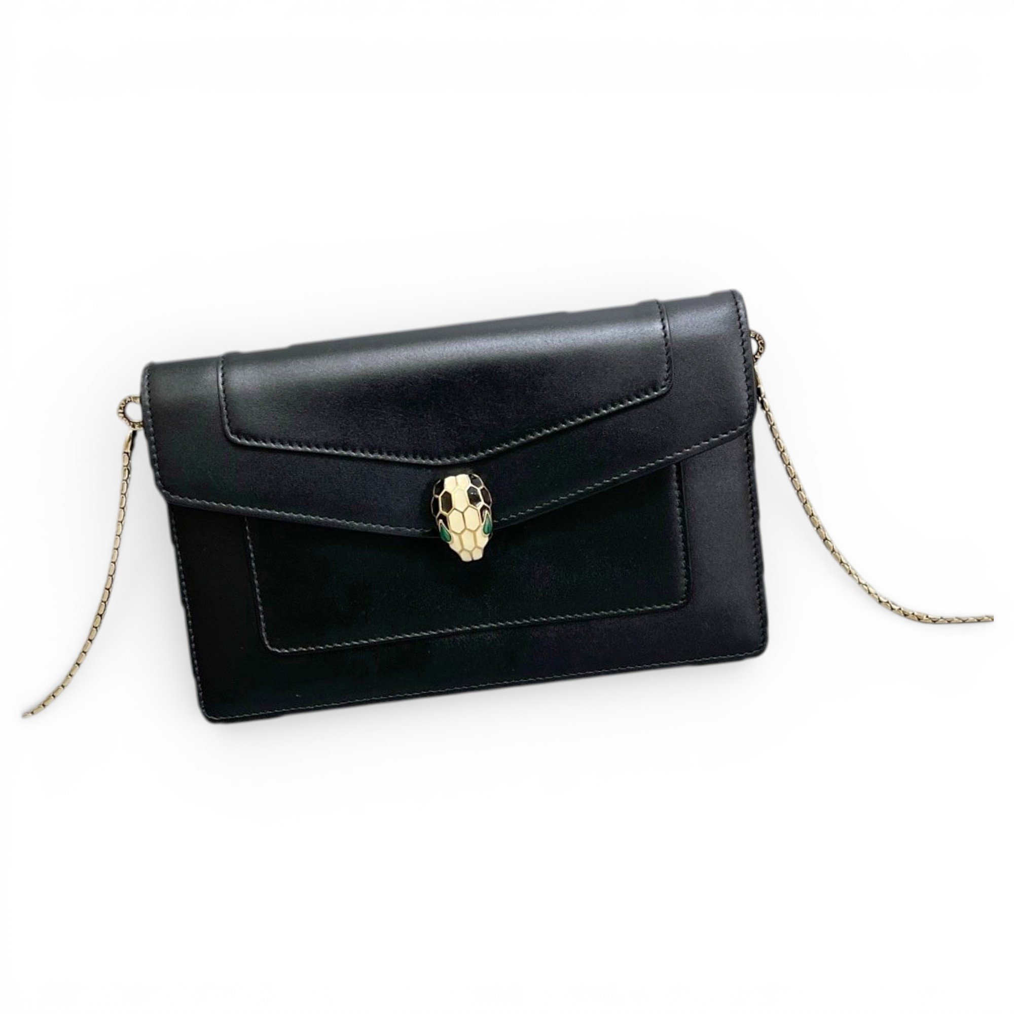 Serpenti leather handbag