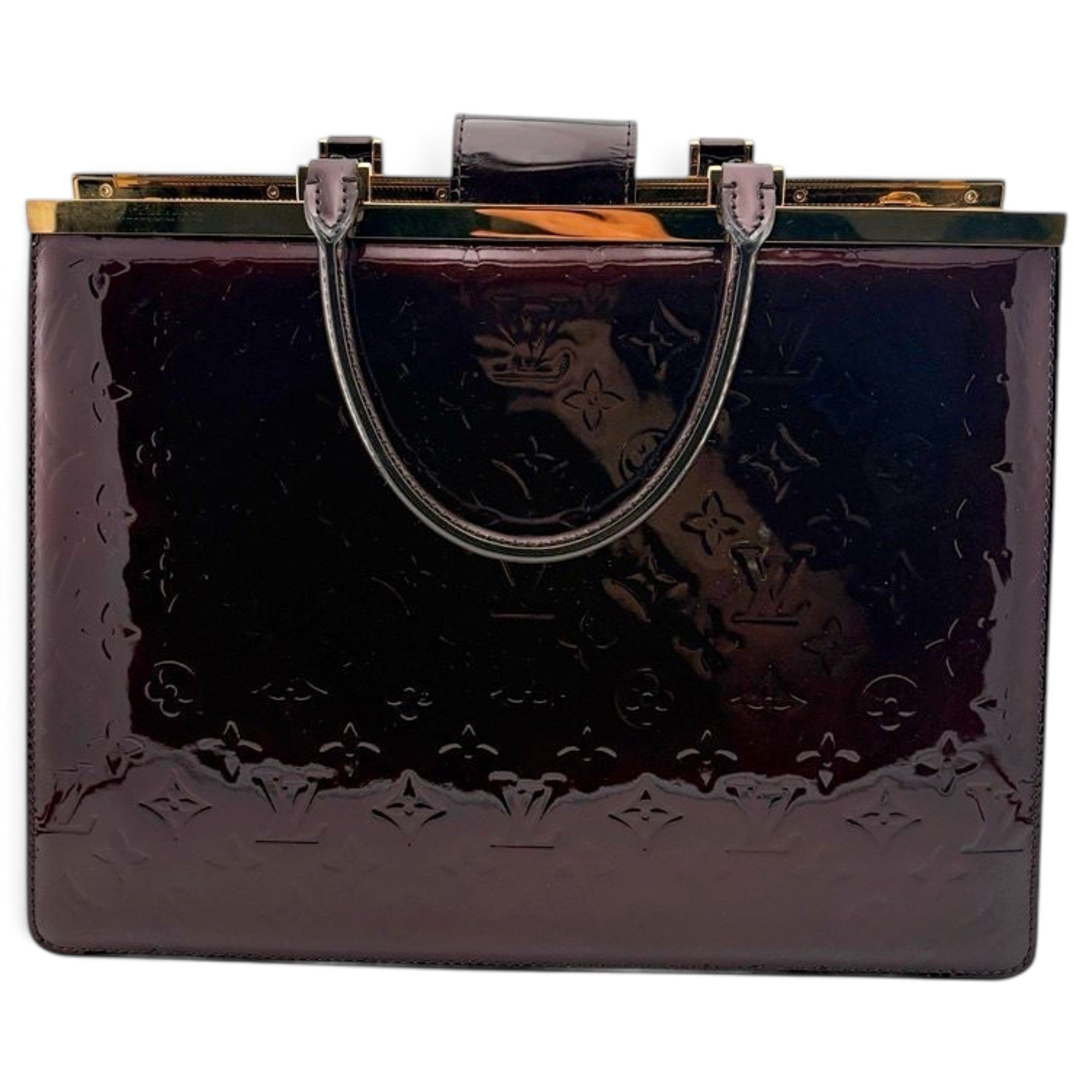 Patent leather handbag