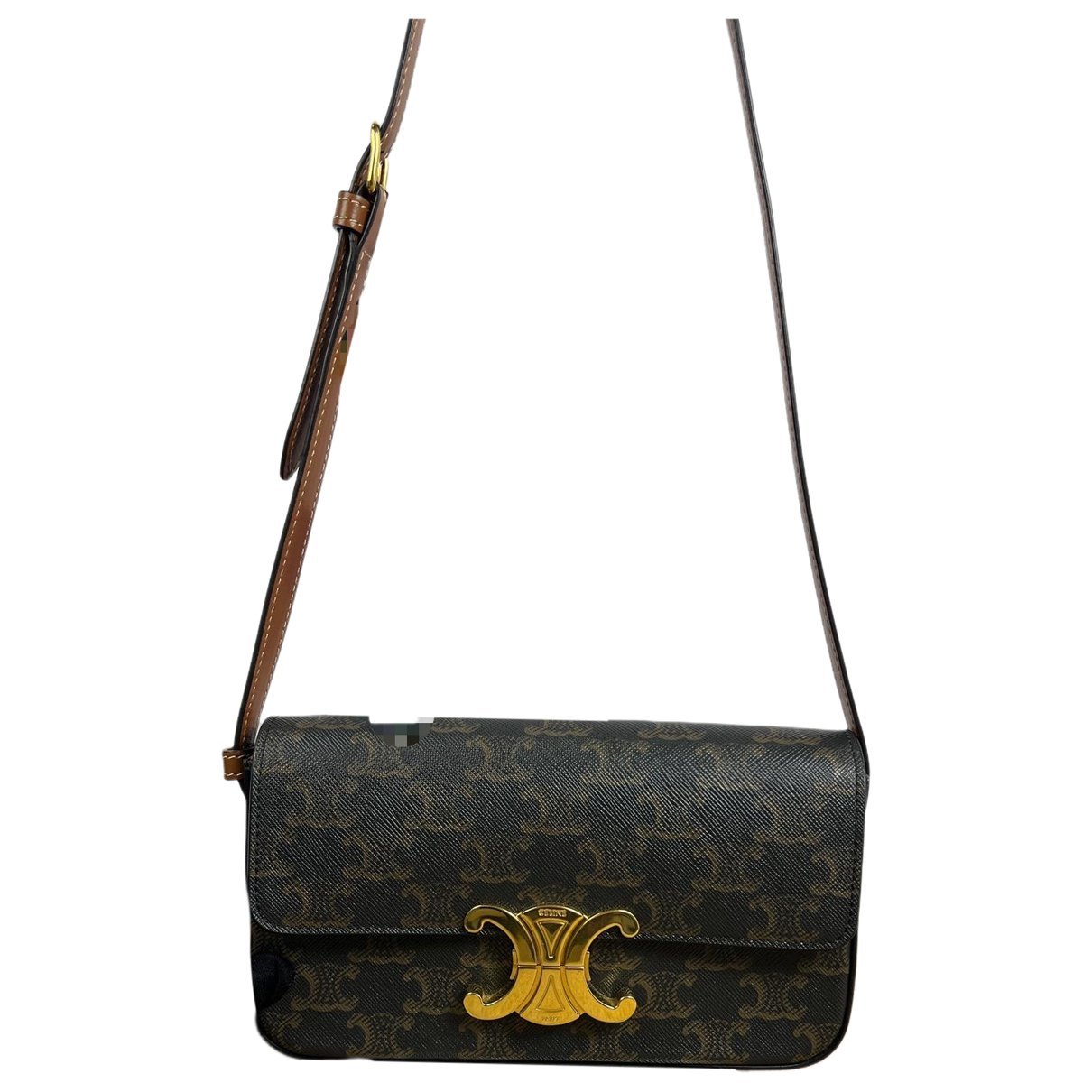 Triomphe chain leather crossbody bag