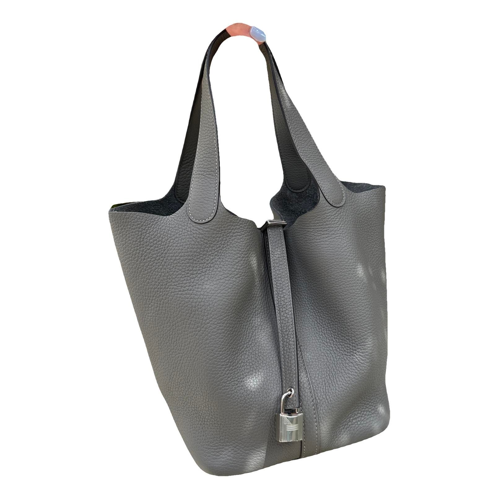 Picotin leather tote