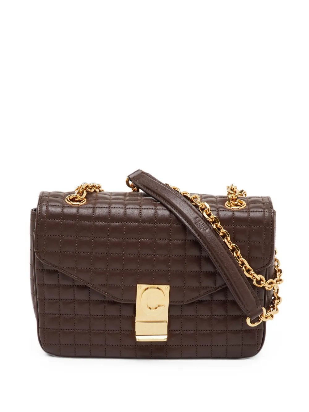 C quilted leather shoulder bag
