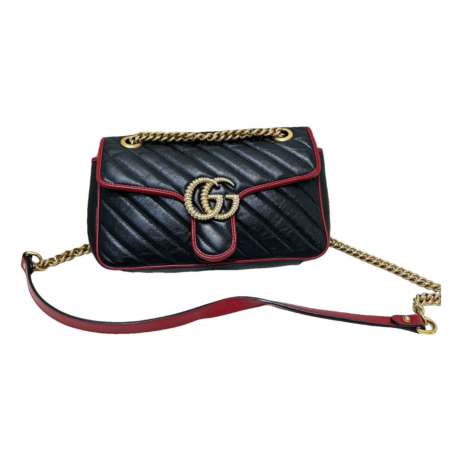 GG Marmont Flap leather handbag
