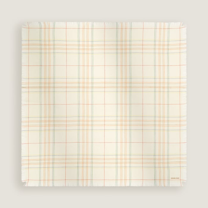 Blanc Carreaux Scarf 80