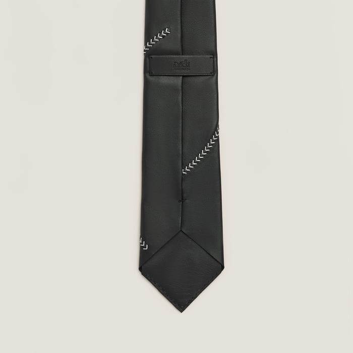 Noir Cuir Baseball Tie