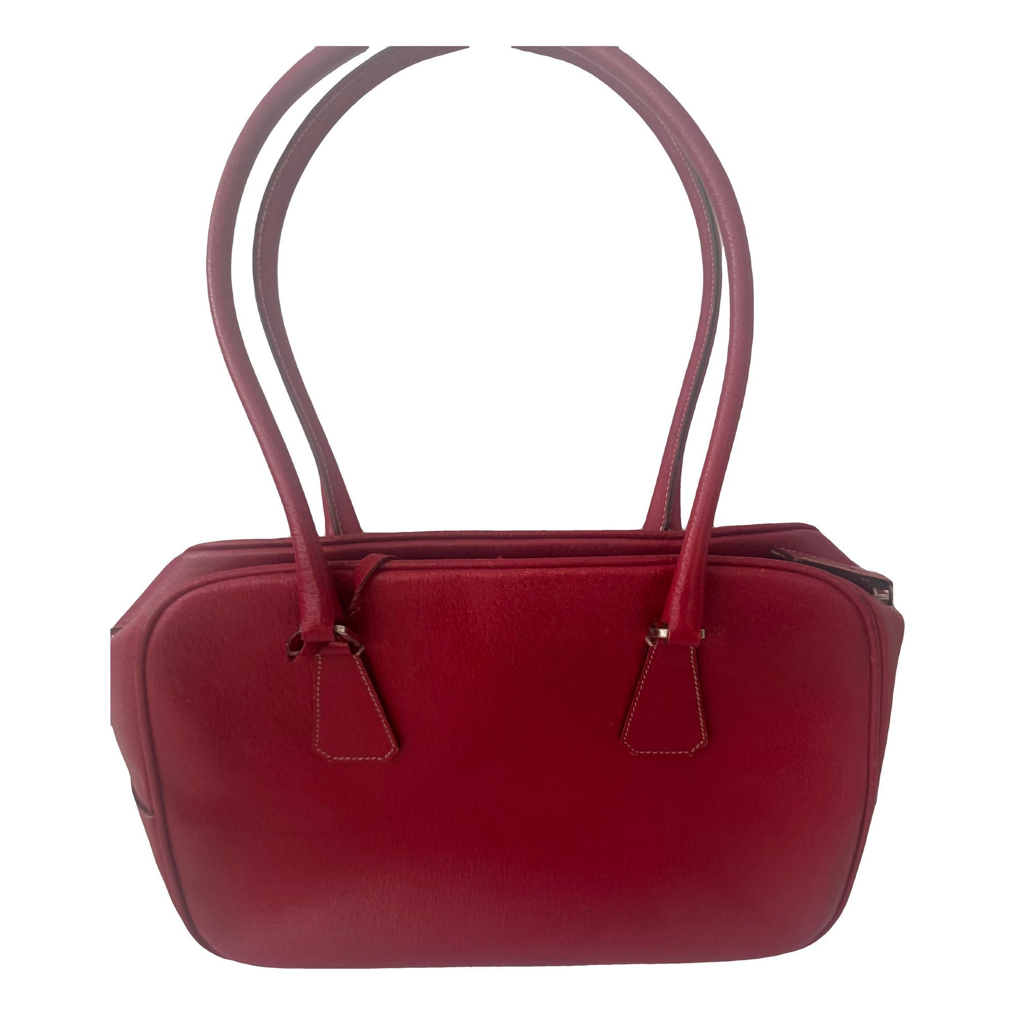 Bowling leather handbag
